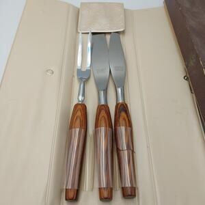 Mode Carving Set DANISH SHEFFIELD‎ ENGLAND 3 Piece With Case